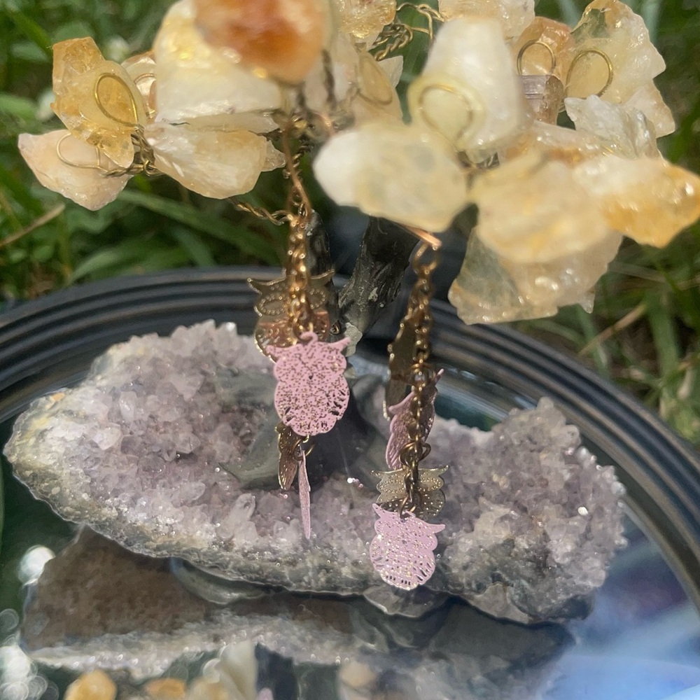 Dangling Owl Earrings